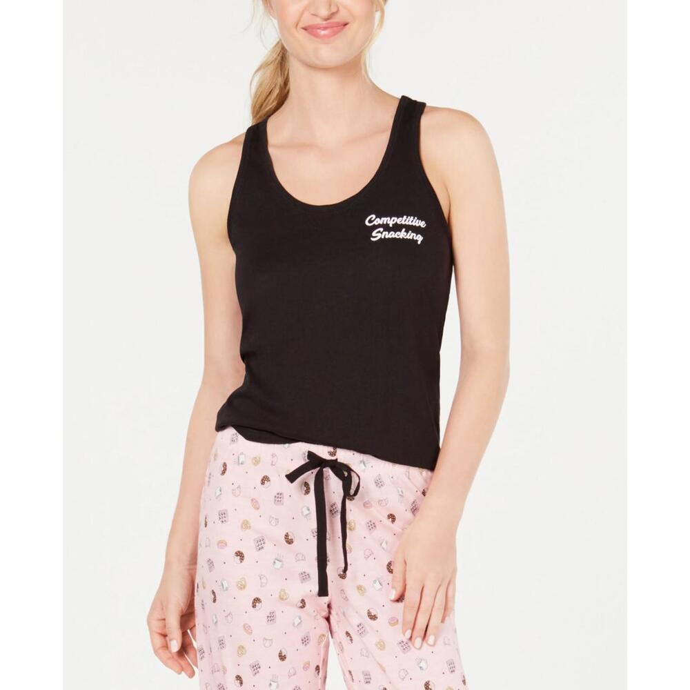 Jenni Womens Sleep Keyhole Back Tank Top Size L